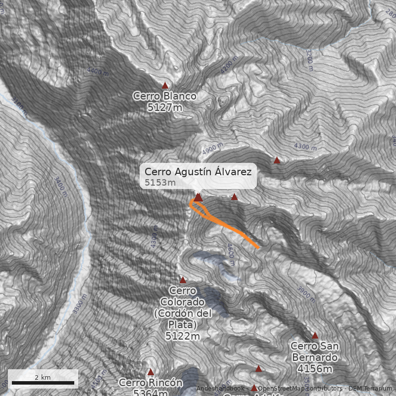 Mapa Cerro Agustín Álvarez