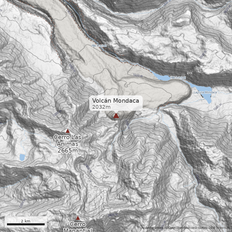 Mapa Volcán Mondaca