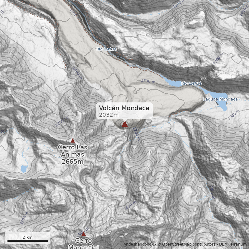 Mapa Volcán Mondaca