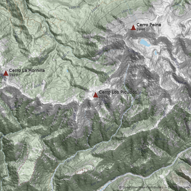 Mapa Cerro Los Picudos