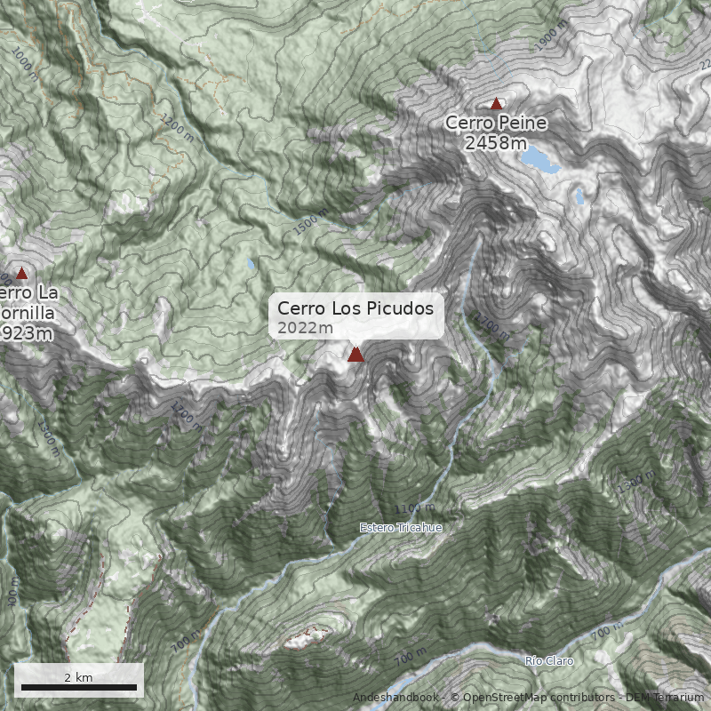 Mapa Cerro Los Picudos