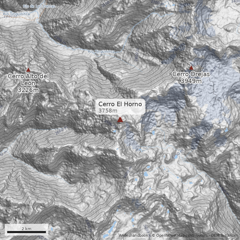 Mapa Cerro El Horno