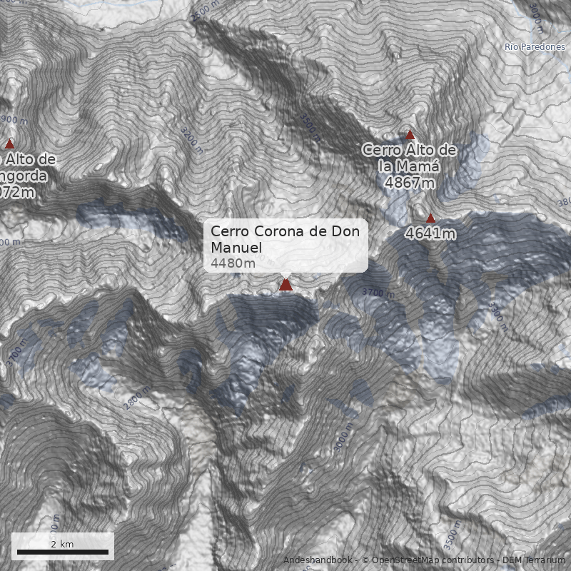 Mapa Cerro Corona de Don Manuel