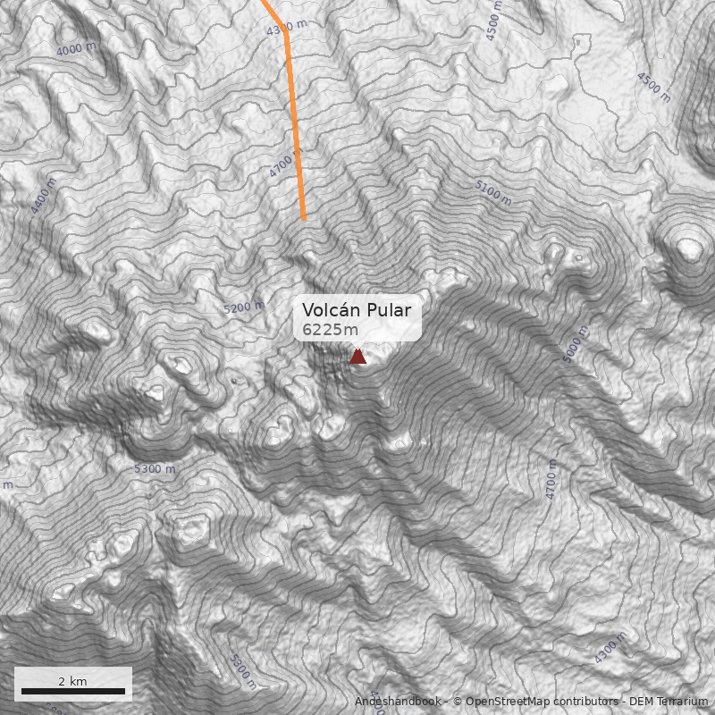 Mapa Volcán Pular
