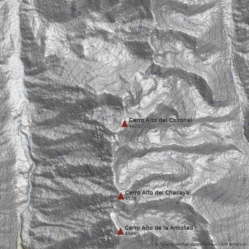 Mapa Cerro Alto del Coironal