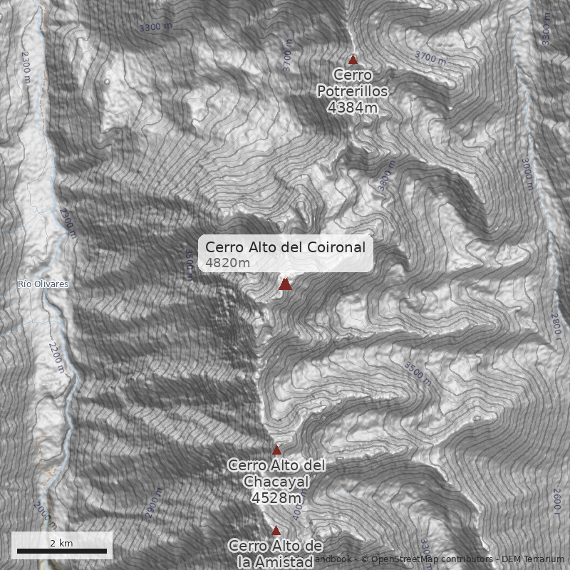 Mapa Cerro Alto del Coironal