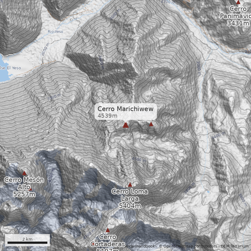 Mapa Cerro Marichiwew