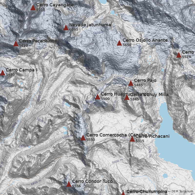 Mapa Cerro Huayruro Punco