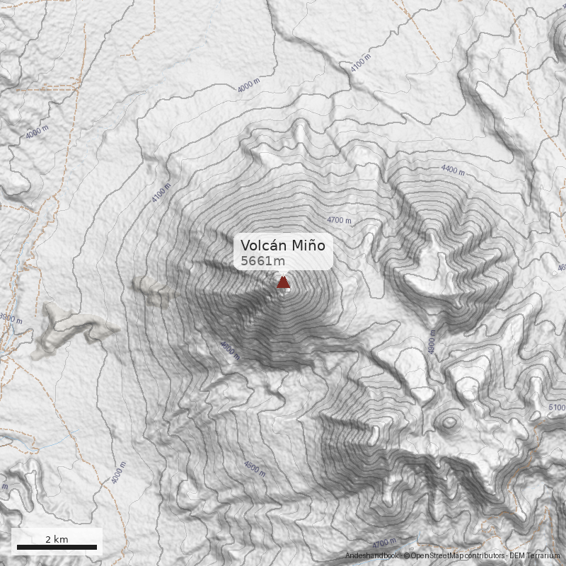 Mapa Volcán Miño
