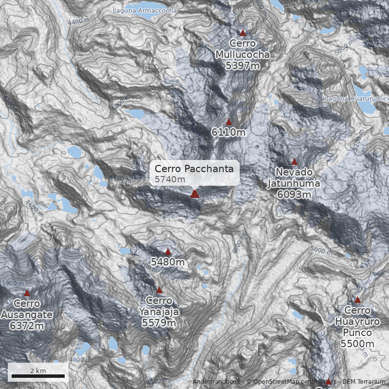 Mapa Cerro Pacchanta