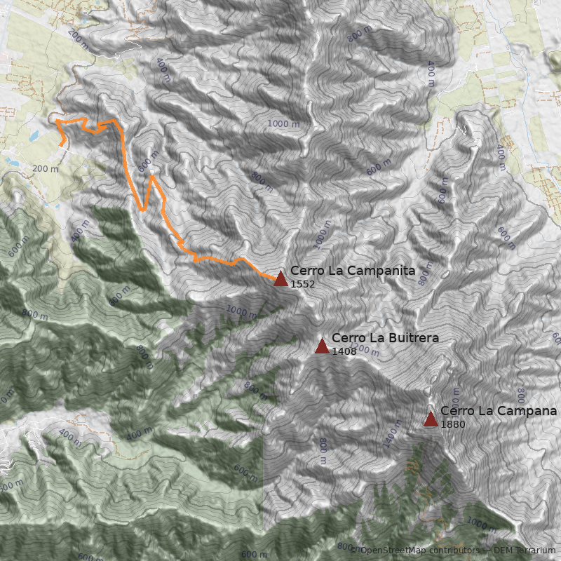 Mapa Cerro La Campanita