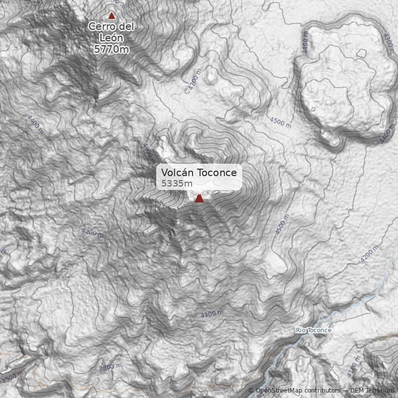Mapa Volcán Toconce