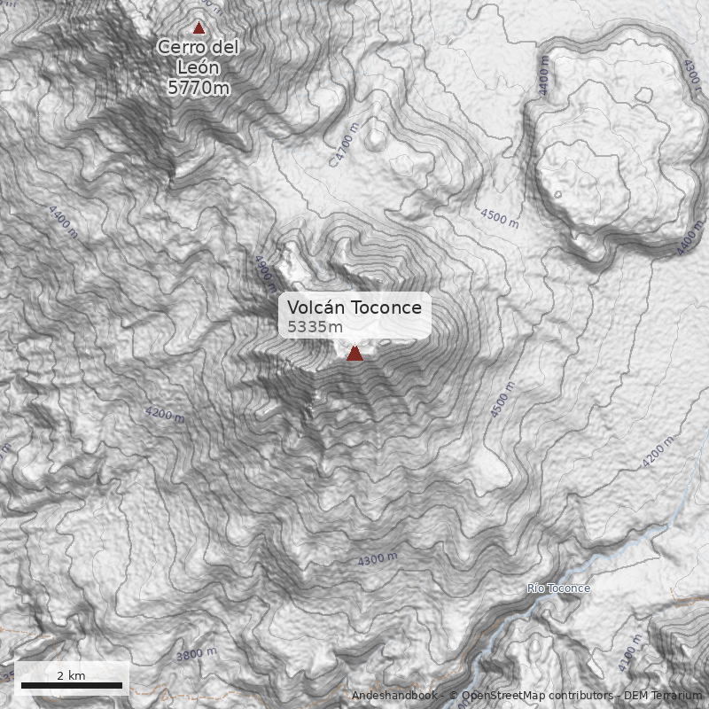 Mapa Volcán Toconce