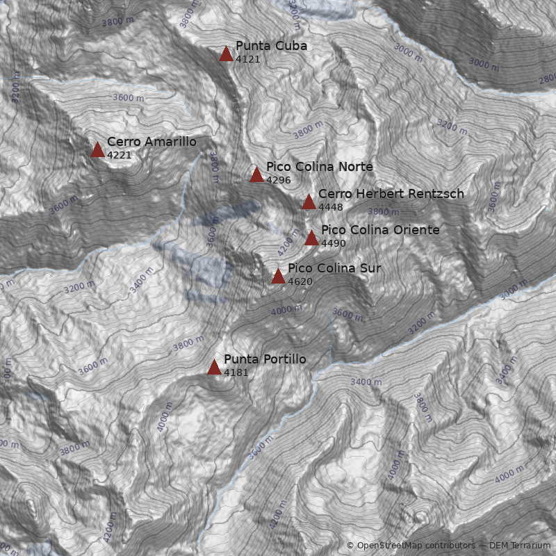 Mapa Pico Colina Sur