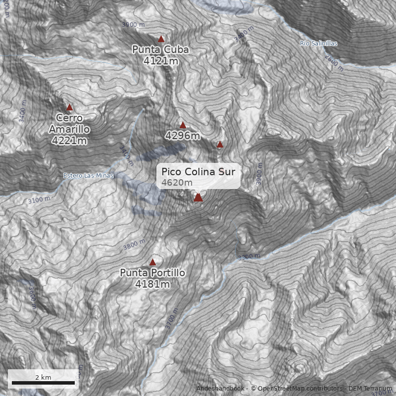 Mapa Pico Colina Sur