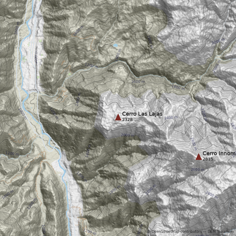 Mapa Cerro Las Lajas