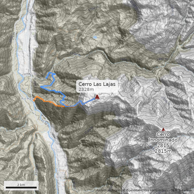 Mapa Cerro Las Lajas