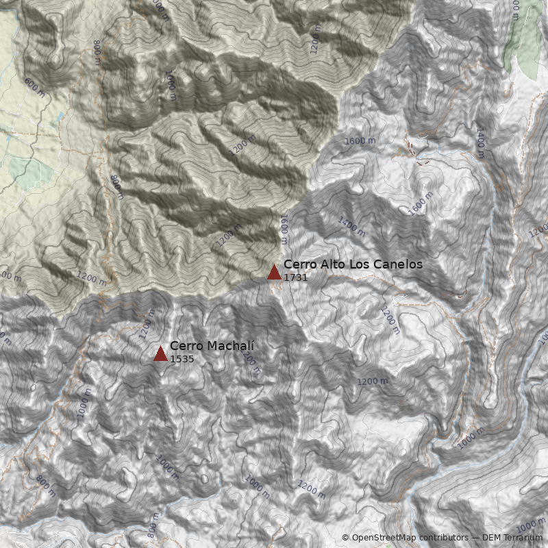 Mapa Cerro Alto Los Canelos