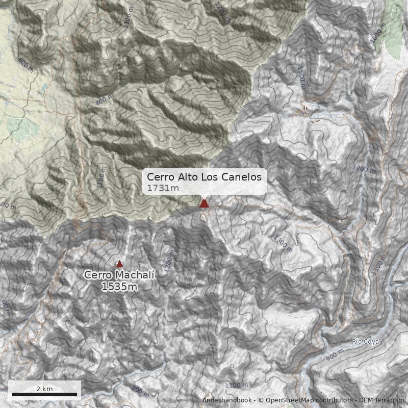 Mapa Cerro Alto Los Canelos