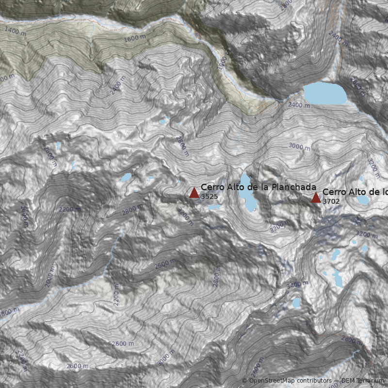 Mapa Cerro Alto de la Planchada