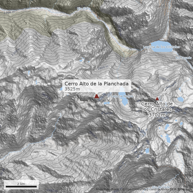 Mapa Cerro Alto de la Planchada