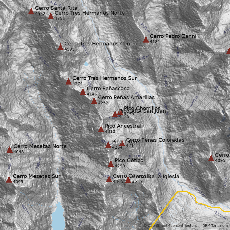 Mapa Pico ARA San Juan