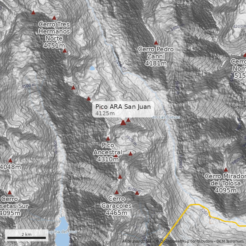 Mapa Pico ARA San Juan