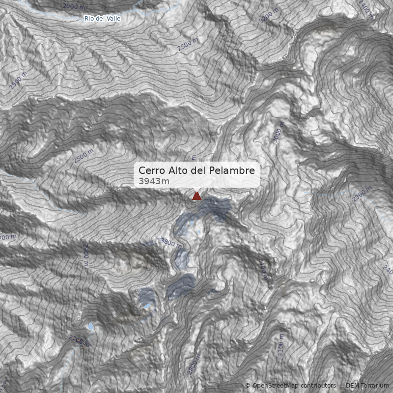 Mapa Cerro Alto del Pelambre