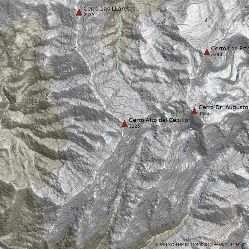 Mapa Cerro Alto del Cepillo