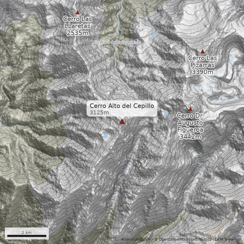 Mapa Cerro Alto del Cepillo