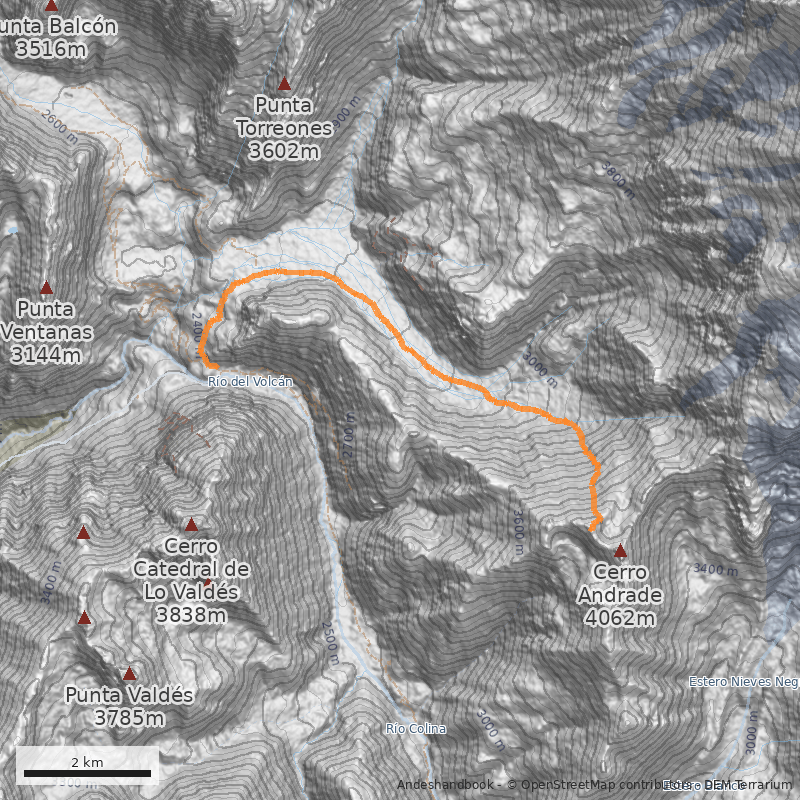 Mapa Normal por la Engorda a Cumbre Oeste