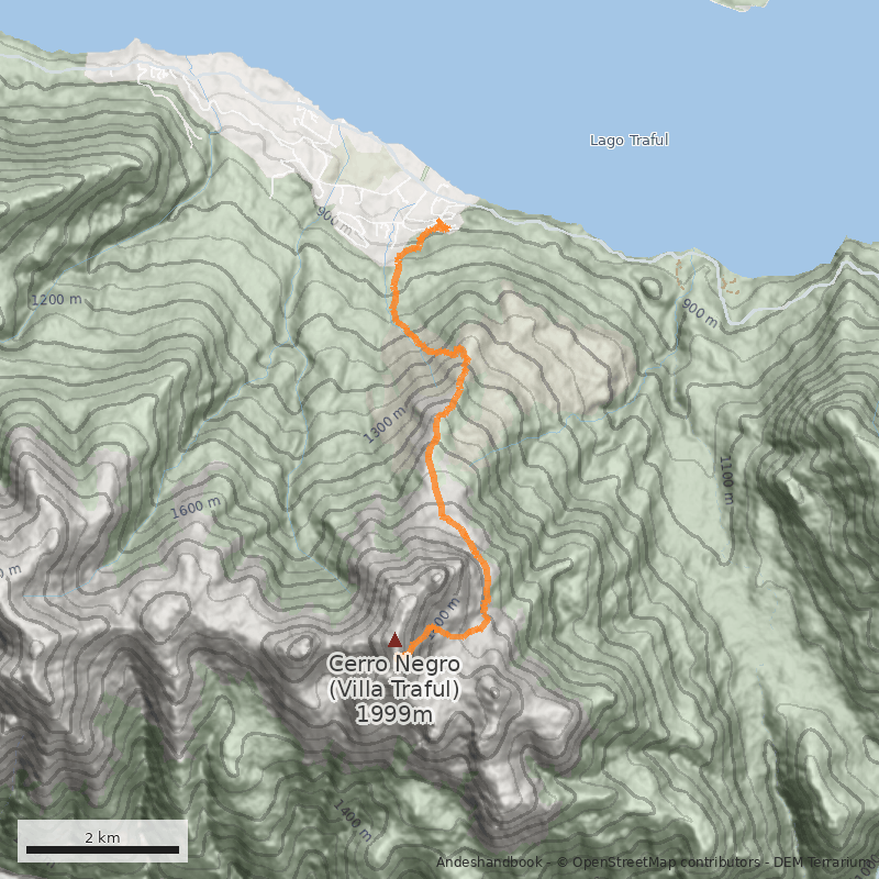 Mapa Normal desde Villa Traful