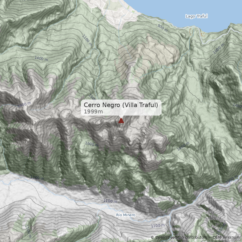 Mapa Normal desde Villa Traful