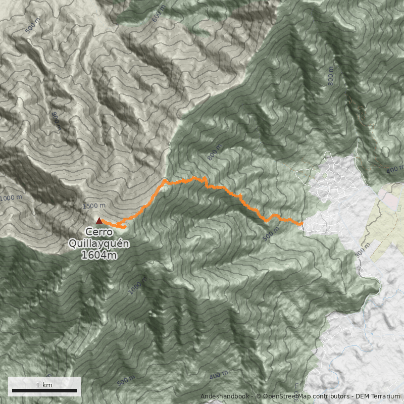 Mapa Normal desde Rinconada de Parral