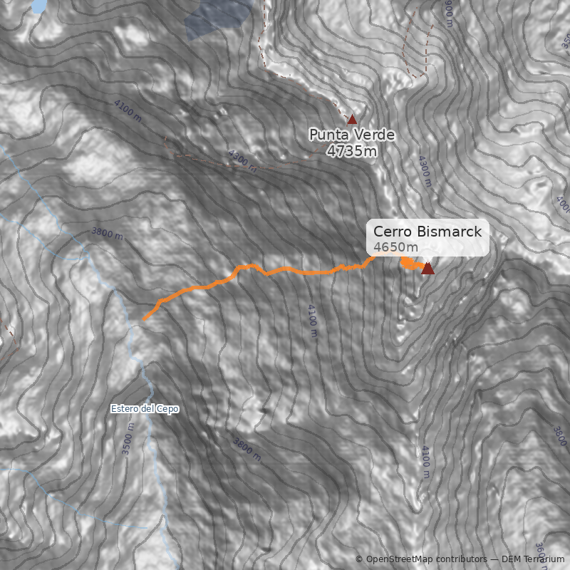 Mapa Ruta Normal o del Portezuelo