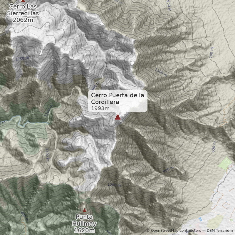 Mapa Normal desde San Francisco de Mostazal