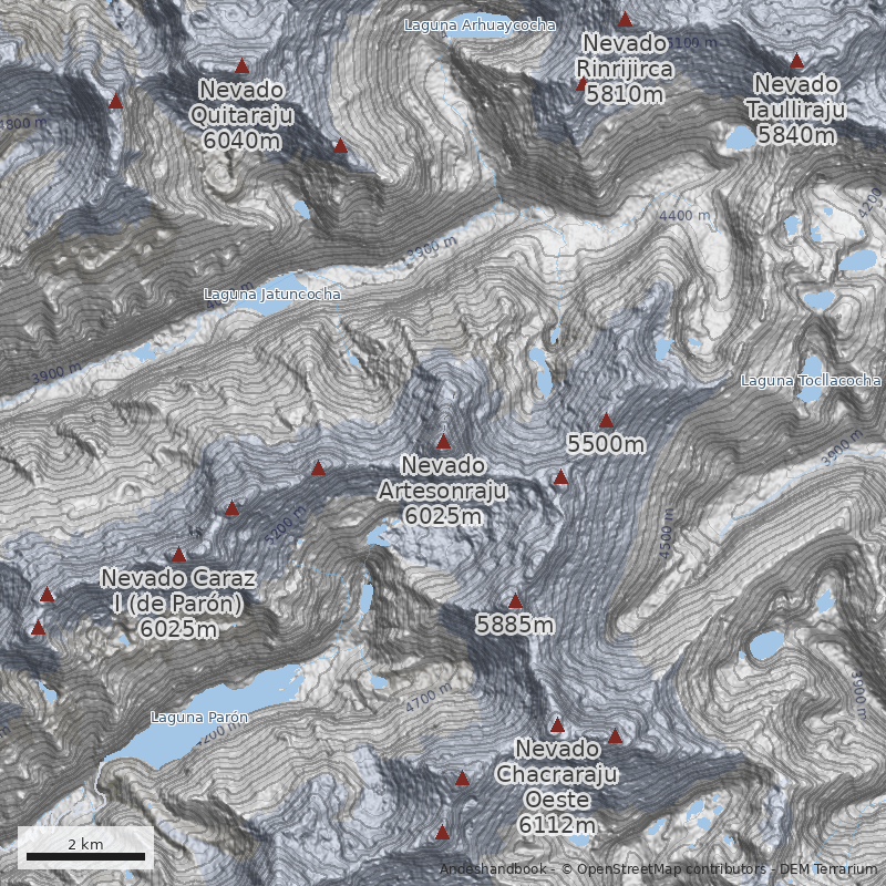 Mapa Cara Sureste, desde el valle de Parón