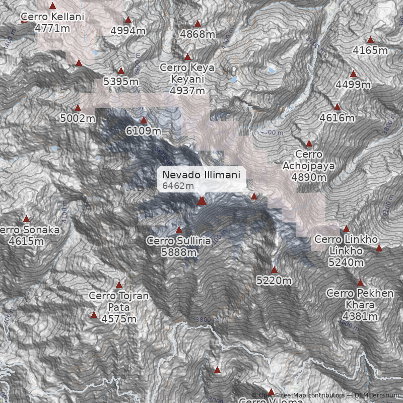 Mapa Normal, vertiente Suroeste