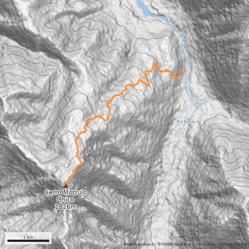 Mapa Normal desde Termas de Pemehue