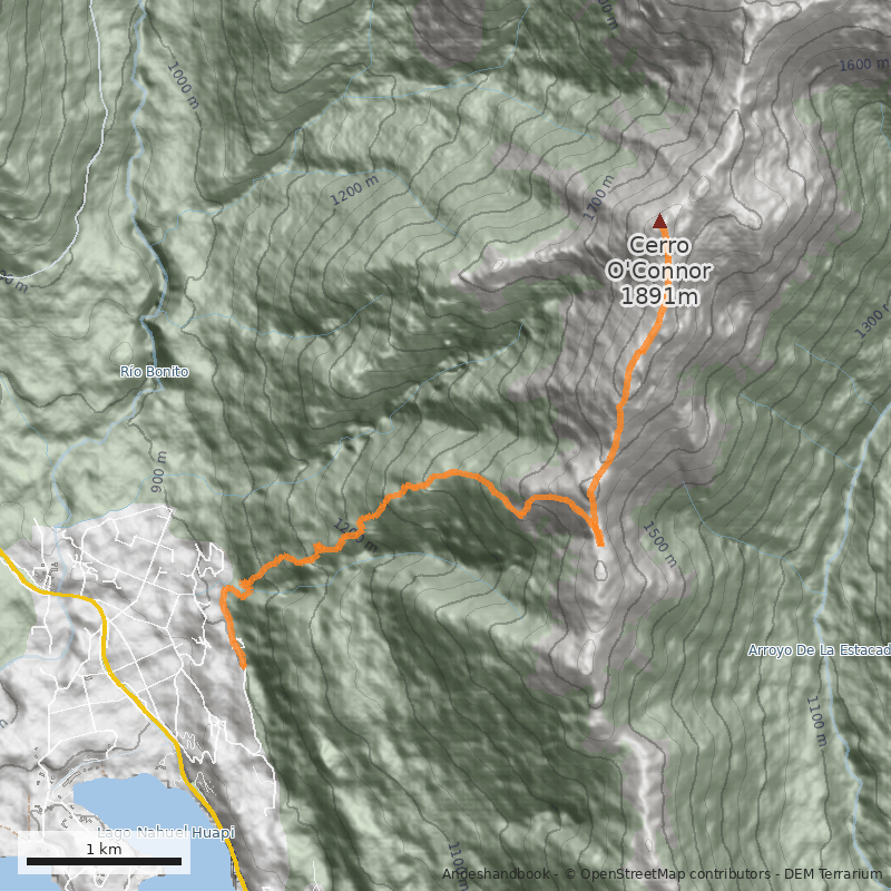 Mapa Normal desde Puerto Manzano