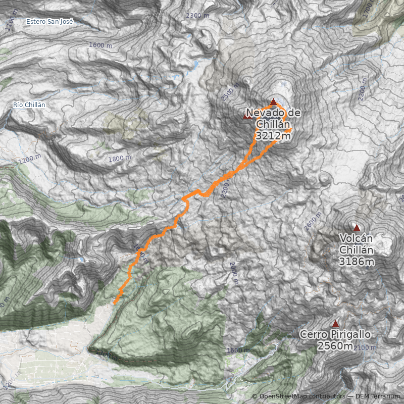 Mapa Directa Por Glaciar Sur