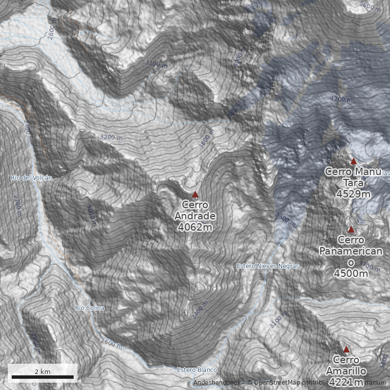 Mapa Filo Oeste - Cumbre Oeste