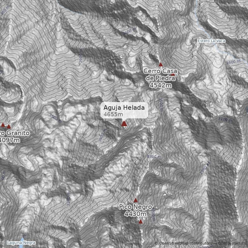 Mapa Normal por valle Casa de Piedra