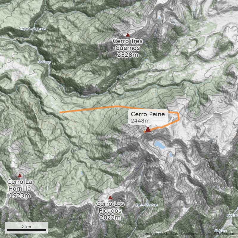 Mapa Piedra del Arriero o Camino al Enladrillado