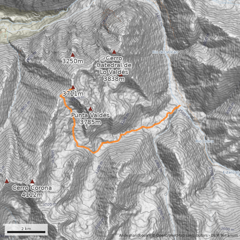 Mapa Por Quebrada Carreñito