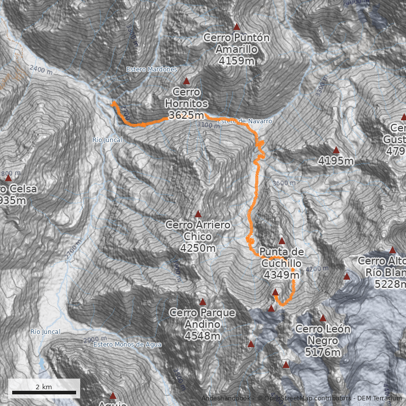 Mapa Glaciar de Roca