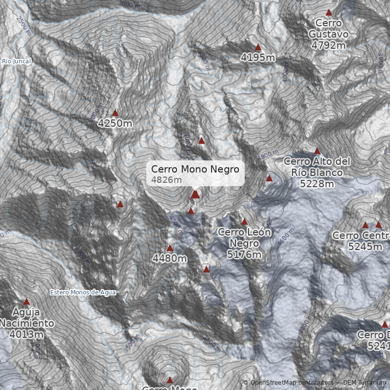 Mapa Glaciar de Roca