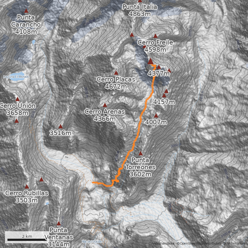 Mapa Cara Sur/Diedro Este