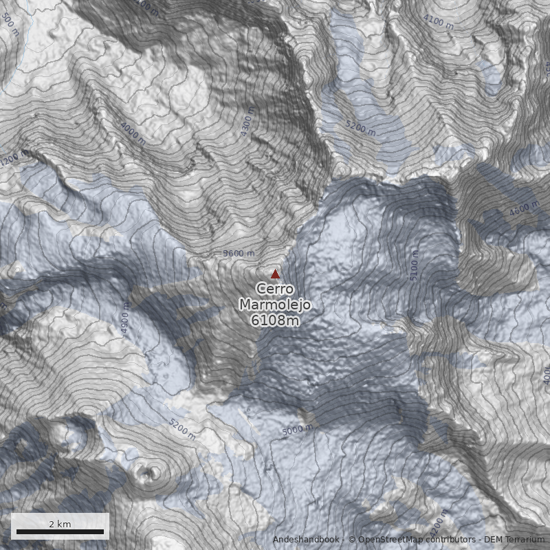 Mapa Ladera Oeste, Estero Marmolejo