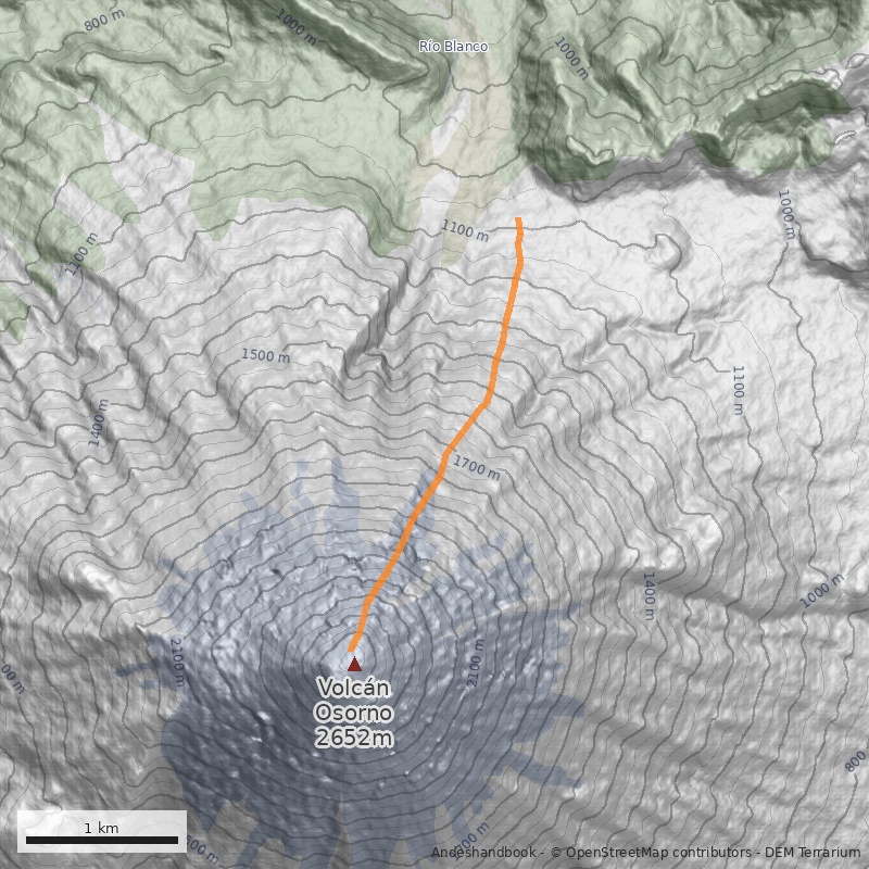 Mapa Ladera Norte, por La Picada